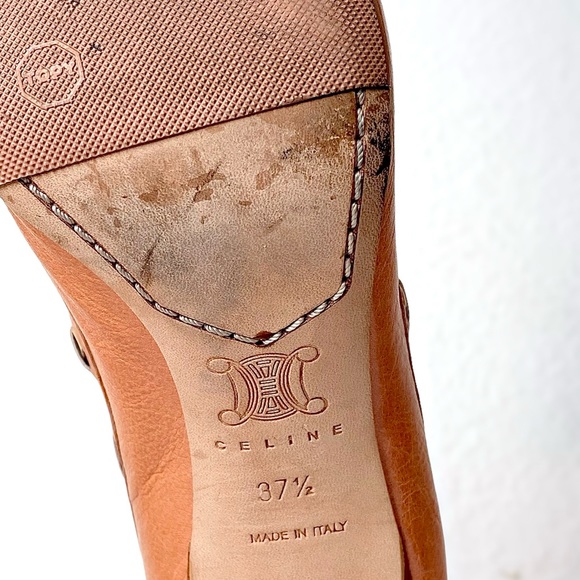CELINE Vintage Leather Loafer Heels - Picture 13 of 14